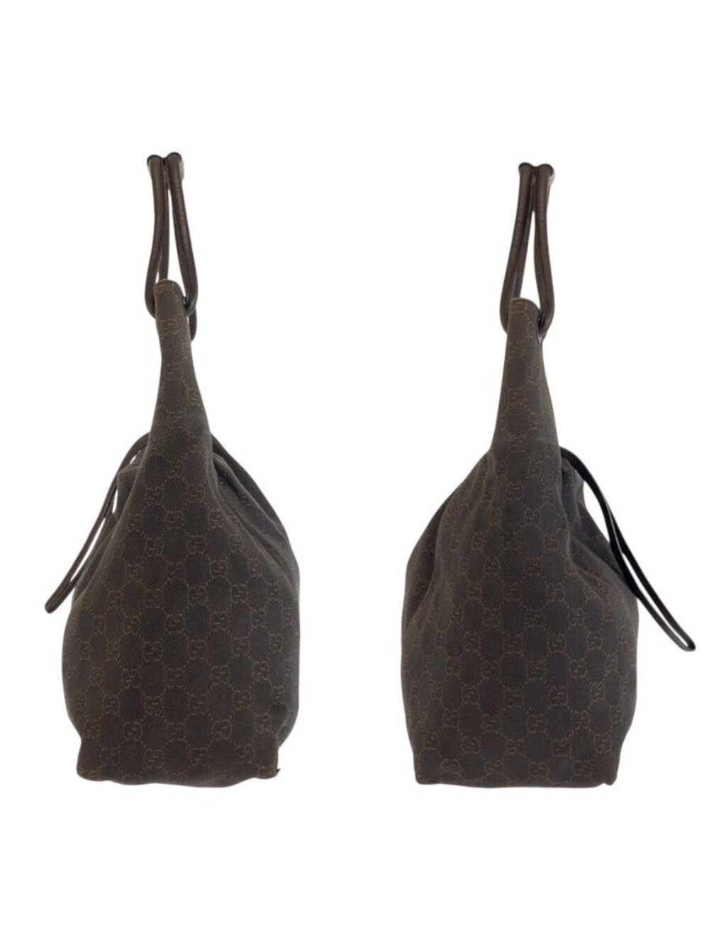 Gucci Brown GG Canvas Leather Shoulder Bag - Picture 6 of 9